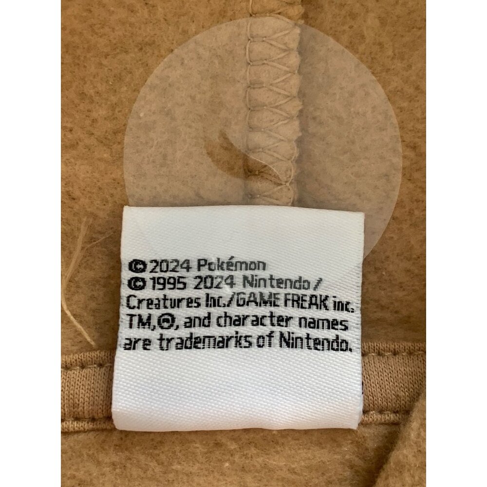 Pokemon Boys Tan Hoodie With Pikachu Embroidered Design Kangaroo Pocket Small - Picture 8 of 10